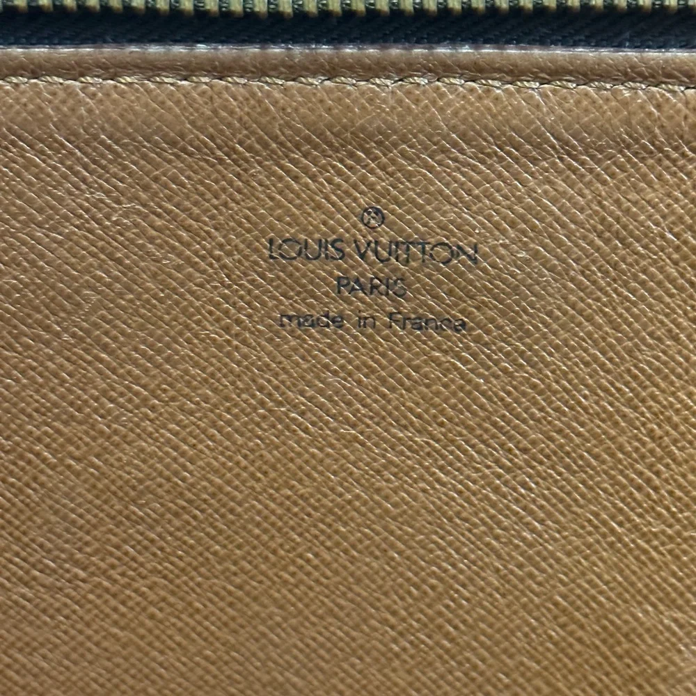 💯% Authentic LOUIS VUITTON Monogram Office Document Folio Zip Briefcase EUC